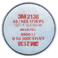 3M™ Particulate Filters 2138, P3 R, with Nuisance Level Organic Vapor and Acid Gas Relief