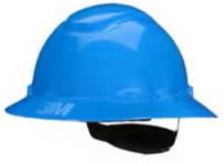 3M™ SecureFit™ Full Brim Hard Hat H-803SFR-UV, Blue, 4-Point Pressure Diffusion Ratchet Suspension, with UVicator